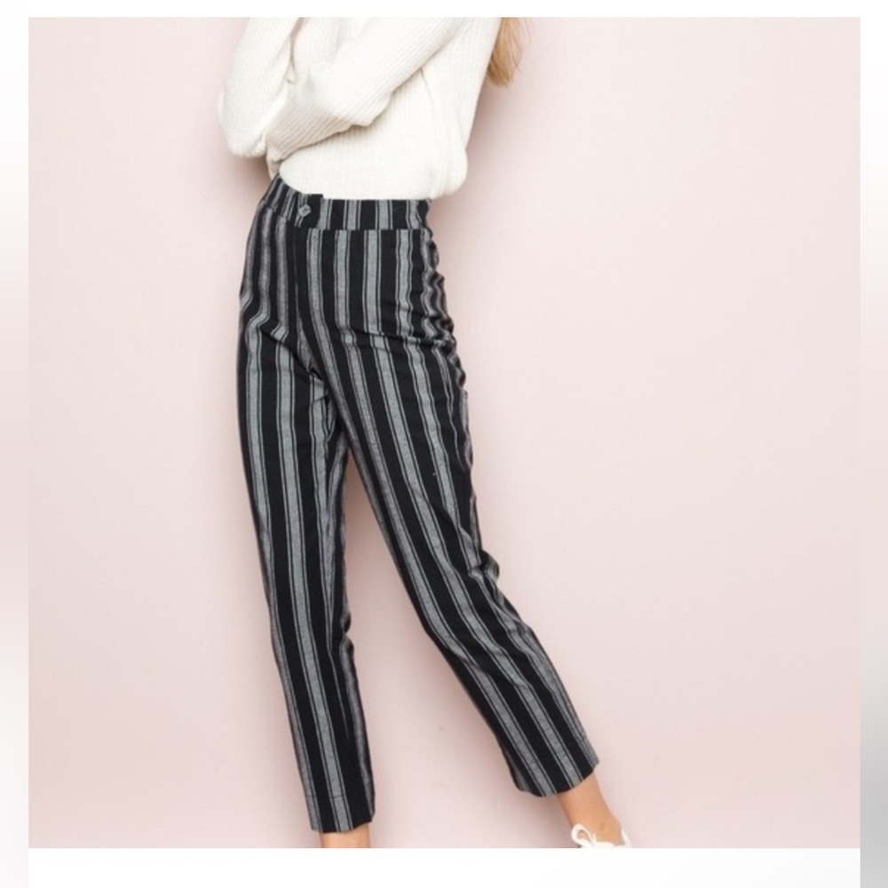 Brandy Melville pants. Black and white stripe
